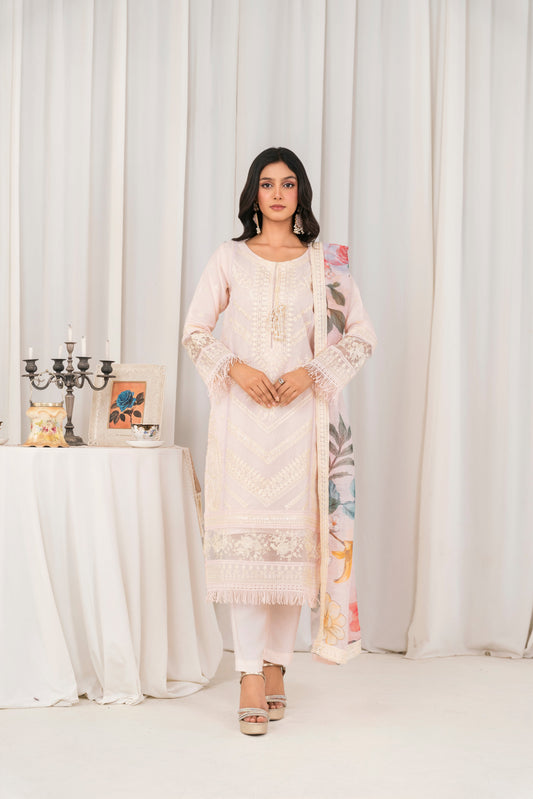 3 Piece Ready To Wear | 3307-KH-ORNT