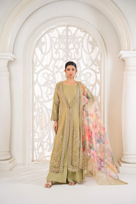 3 Piece Stitched Embroidered Premium Organza | 3793-KH-OR