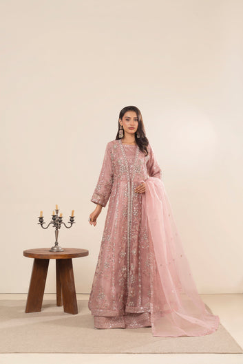 3 Piece Stitched Embroidered Premium Organza | 3800-KH-OR