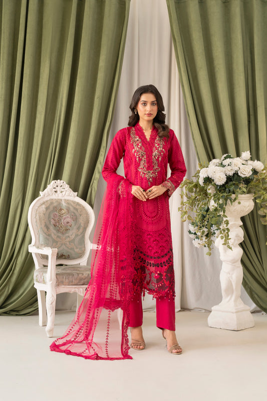 3841-KH-OR-NT | 3 Piece Ready To Wear